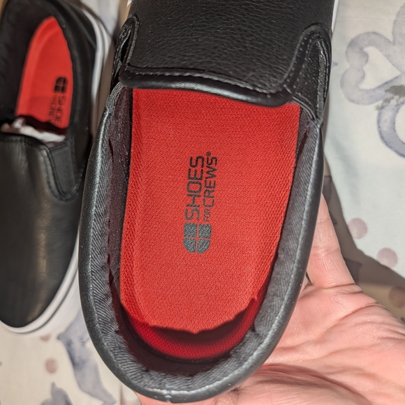 Shoes For Crews Black and White Kids Slip-On Sneakers - Picture 10 of 10